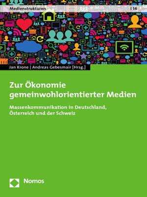 cover image of Zur Ökonomie gemeinwohlorientierter Medien